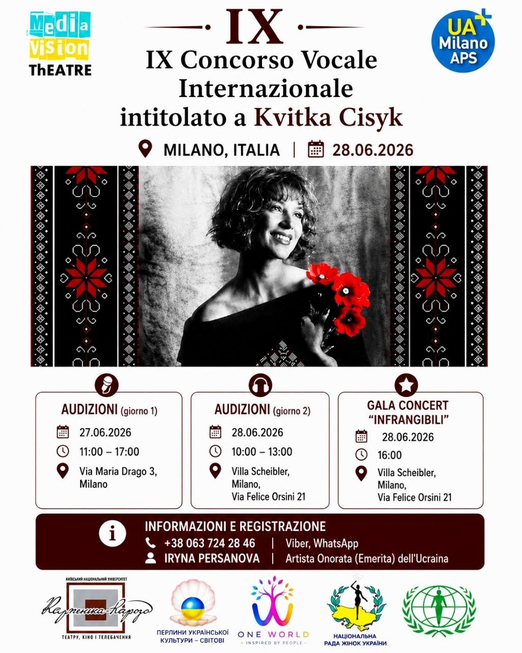 IX Concorso Internazionale di Canto dedicato a Kvitka Cisyk